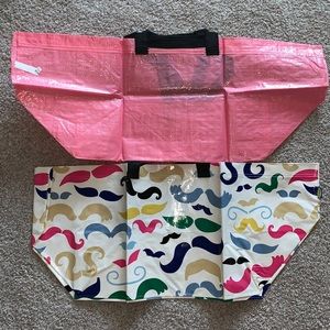 Set of TWO IKEA Mustache Large Tote Frakta…